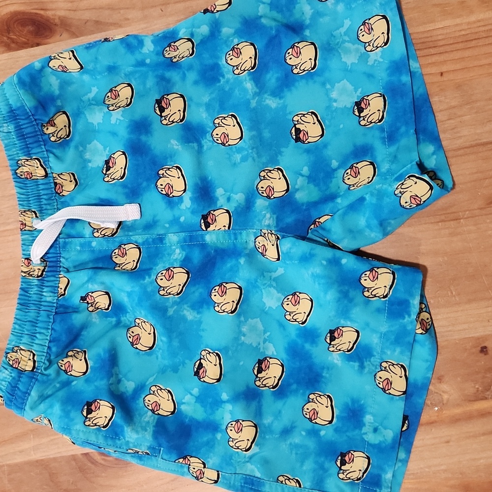 Chubbies Blue Duck Print Swim Shorts